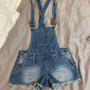 Jean overall shorts